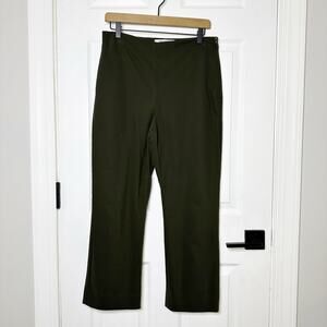 M.M. LaFleur Flat Front‎ Dress Pant Dark Green Ankle Length Size 10